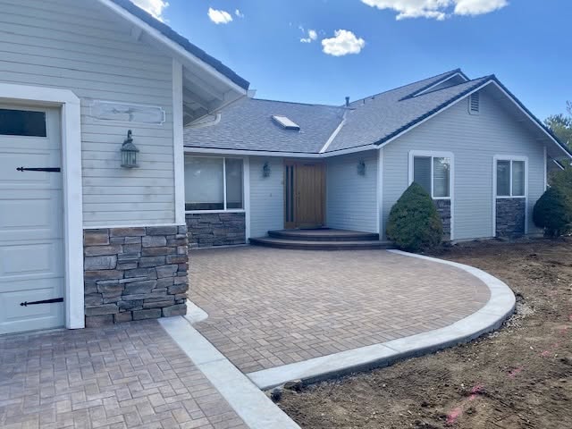 Front Entry Paver Driveway & Walkway - after